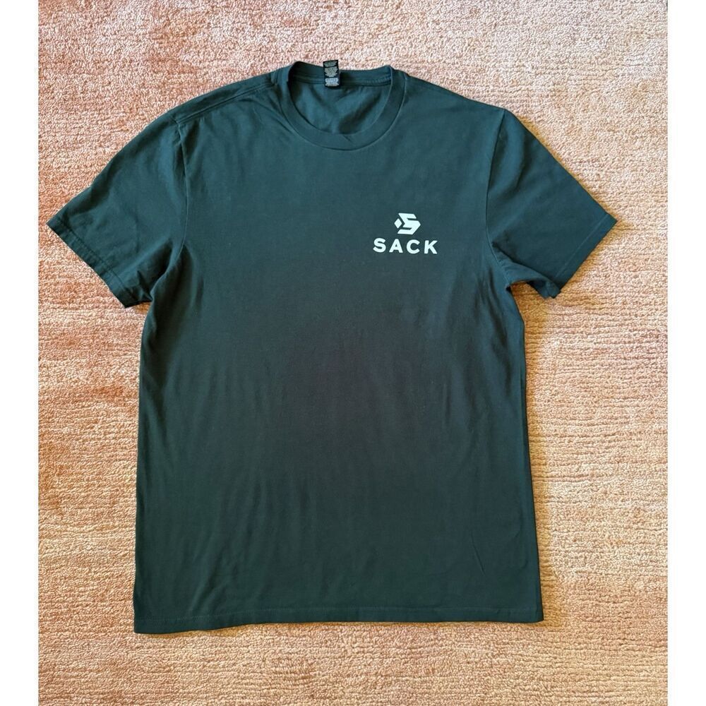 District Sack Graphic Tee Emerald Green  Cotton Unisex T-shirt L